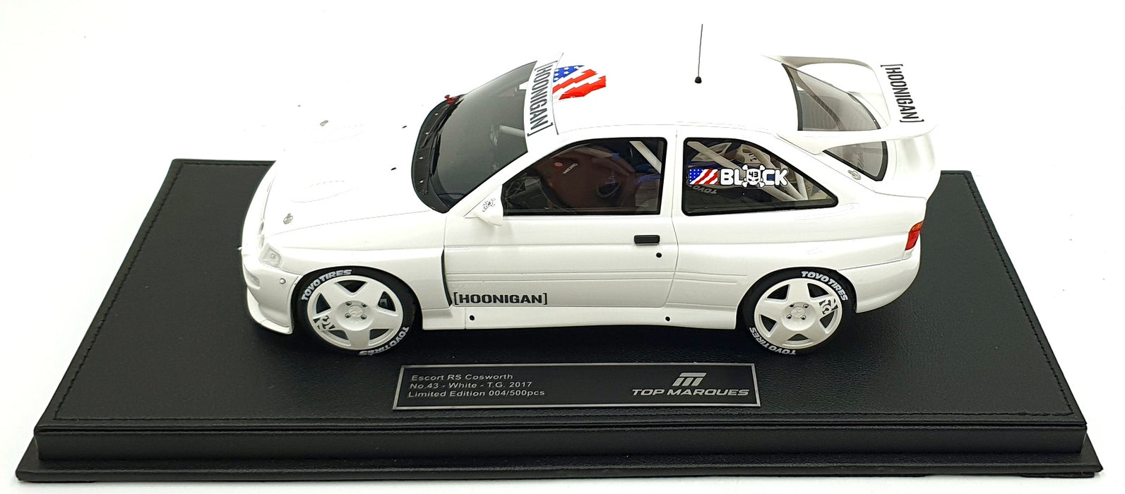 Top Marques 1/18 Scale Resin TOP147A 2017 Ford Escort RS Cosworth #43 T.G White