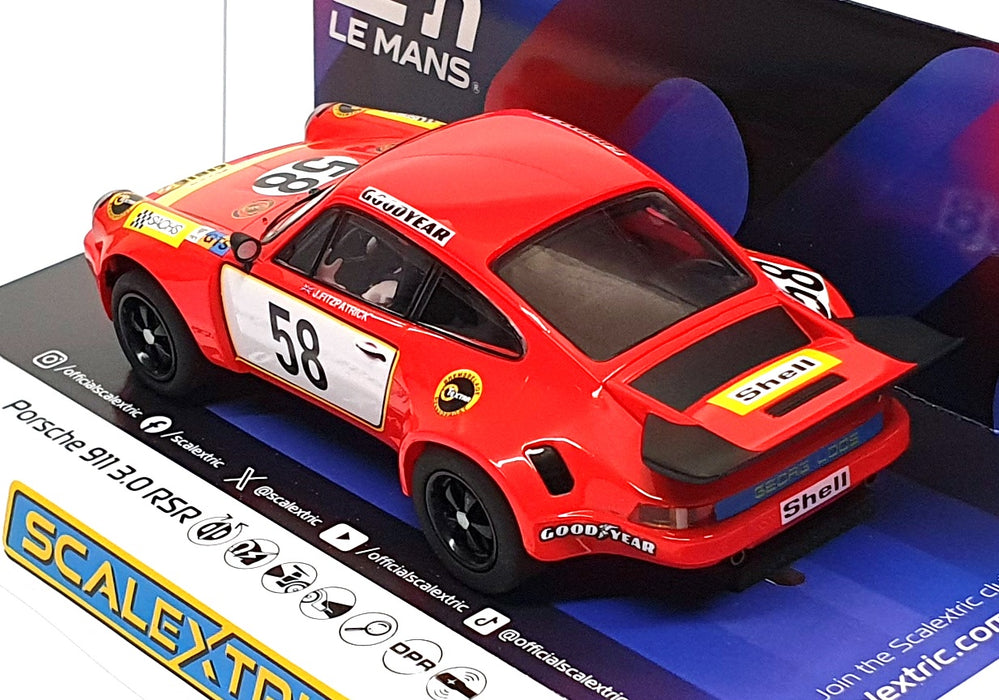 Scalextric 1/32 Scale Slot Car C4594 - Porsche 911 GT Winner #58 24h LM 1975