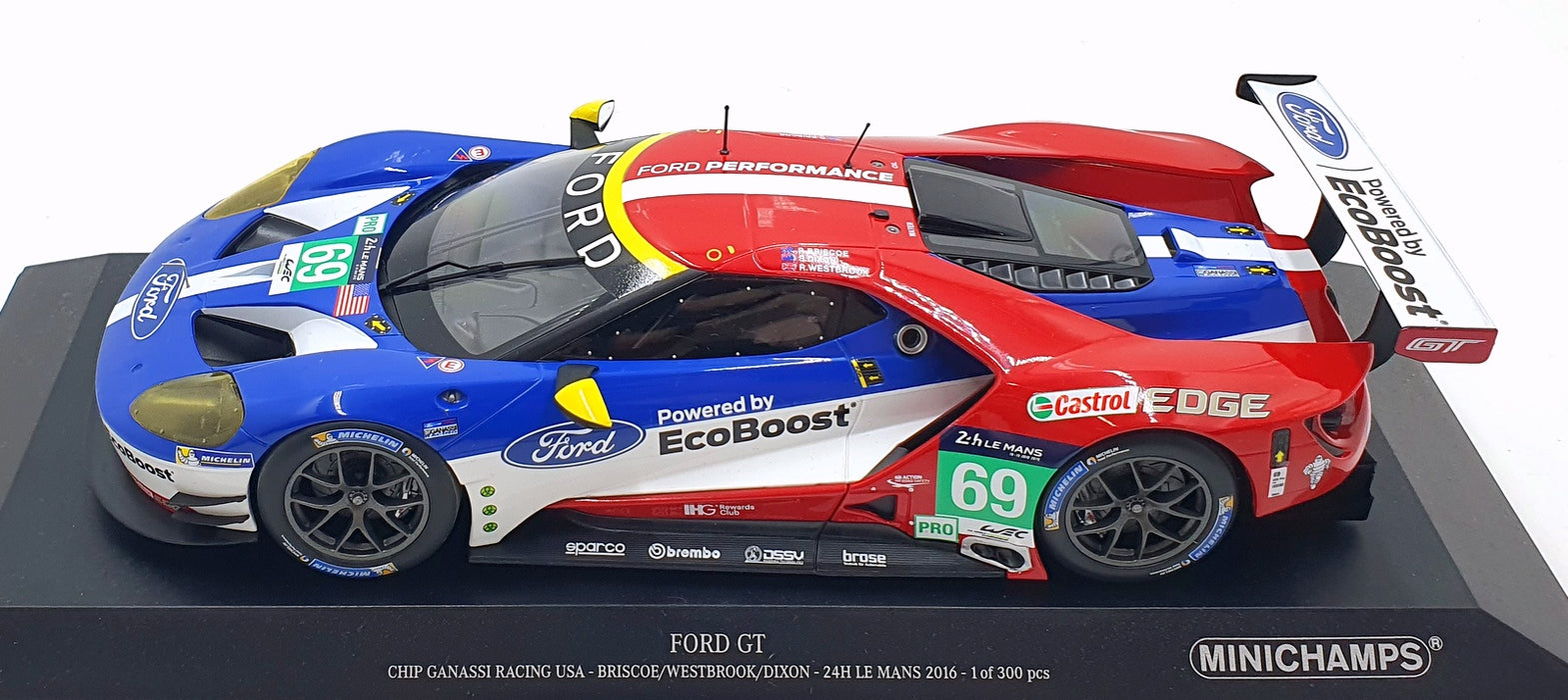 Minichamps 1/18 Scale 155 168669 - Ford GT Chip Ganassi Le Mans 2016 #69