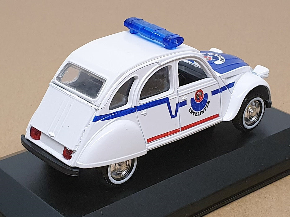 Guisval Appx 11cm Long GV02W - Citroen 2CV6 Spain Police - White/Blue