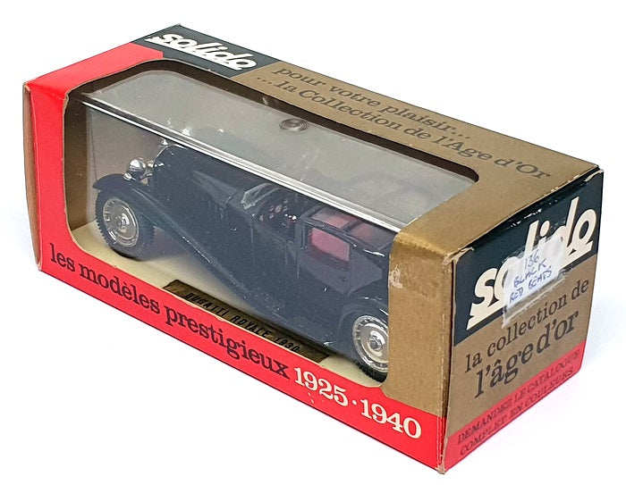 Solido 1/43 Scale Diecast 136 - 1930 Bugatti Royale - Black/Red Seats