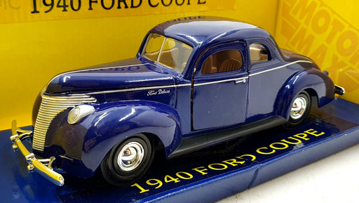 Motor Max 1/24 Scale Diecast 73200 - 1940 Ford Coupe - Blue
