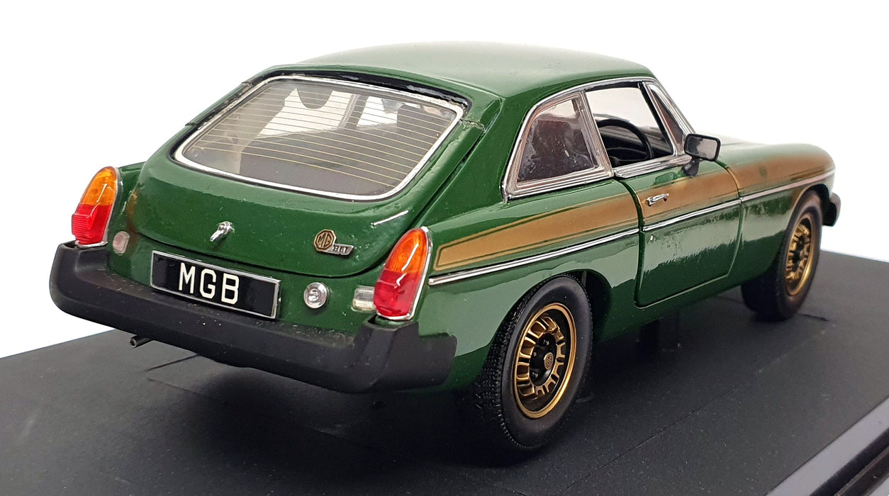 Universal Hobbies 1/18 Scale Diecast - 4458 MG MGB GT Jubilee Edition Green/Gold