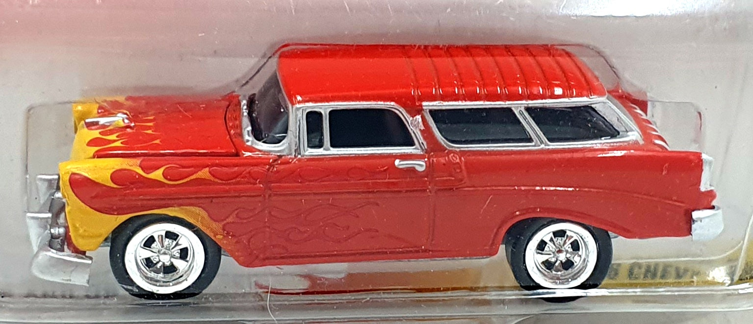 Johnny Lightning 1/64 Scale 457-02 Thunder Wagon Custom '56 Nomad - Red