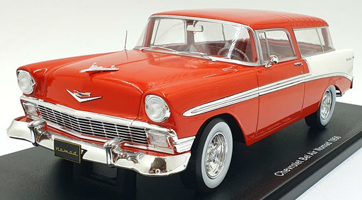 KK Scale 1/18 Scale KKDC181291 - 1956 Chevrolet Bel Air Nomad - Red/White