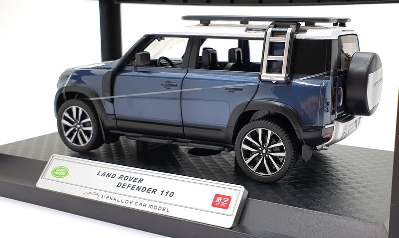 QY Toys 1/24 Scale Diecast Q2002A - Land Rover Defender 110 - Dark Blue/White