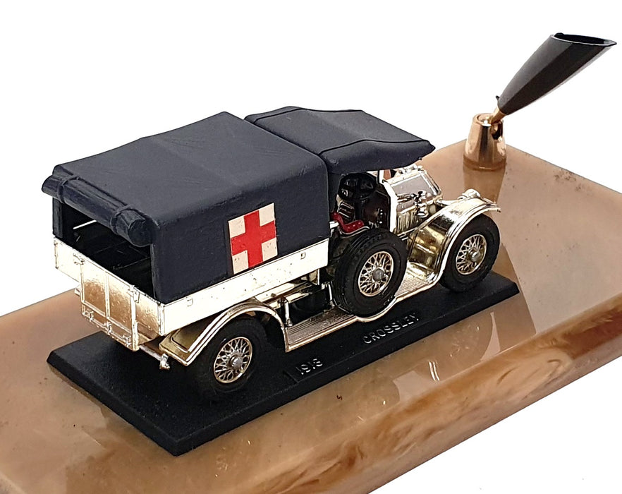 Matchbox MB1918C - 1918 Crossley On Plinth With Pen Holder - Chrome Silver
