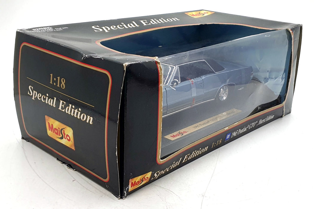 Maisto 1/18 Scale Diecast 46629 - 1965 Pontiac GTO Hurst Edition - Blue/Black
