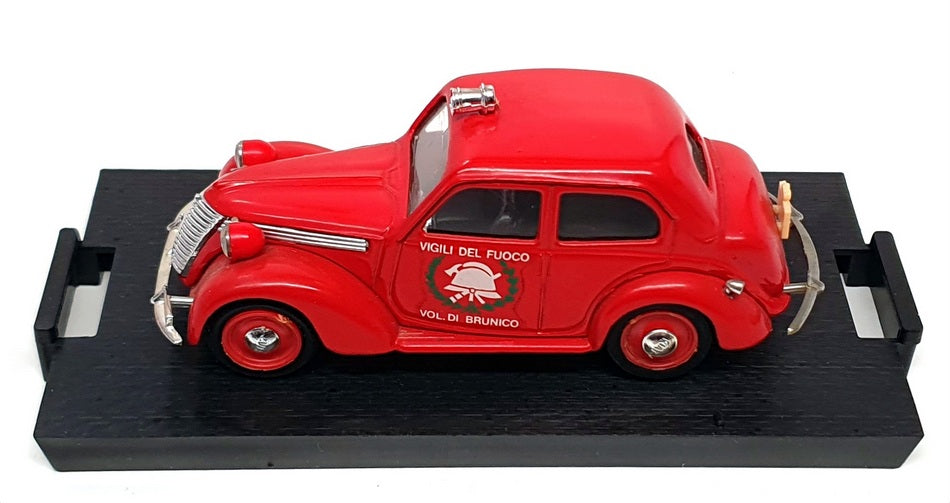 Brumm 1/43 Scale R181 - 1949 Fiat 1100 E Berlina Fire Control Car - Red