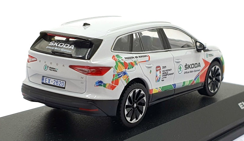 I-Scale 1/43 Scale 01425I Skoda Enyaq 2012 Ice Hockey Championship Latvia White