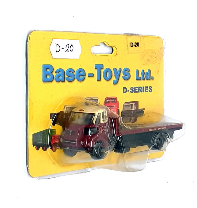 Base Toys 1/76 Scale D-20 - Leyland FG Flatbed British Railways - Maroon