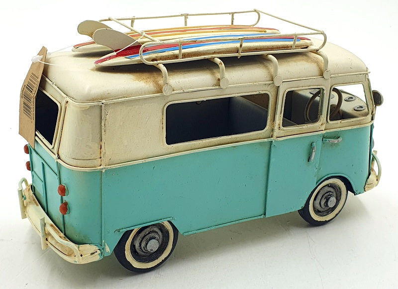 Kreatif Kraft Tin Plate Metal 84066 - Camper Van Oranament - Blue/White