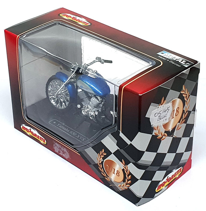 Majorette 1/18 Scale 05145 - Yamaha 650 XVS Drag Star Motorbike - Blue