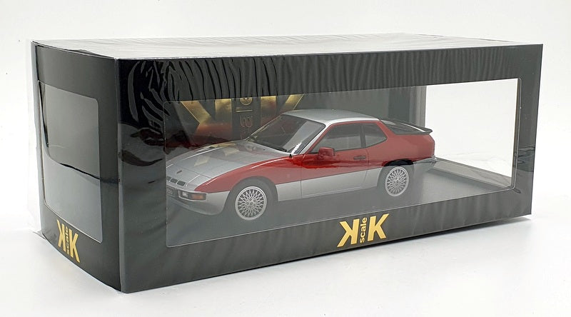 KK 1/18 Scale Diecast KKDC180902 - 1986 Porsche 924 Turbo - Silver/Red