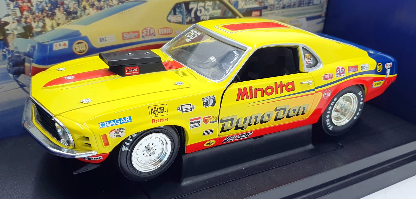 Dzon Niklosn Ertl 1/18 Scale Diecast 29341P - 1970 Ford Mustang Dyno Don Nicholson ...
