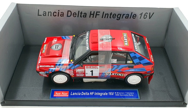 Sun Star 1/18 Scale Diecast 3105 Lancia Delta HF Intergrale 1989 Martini Baison