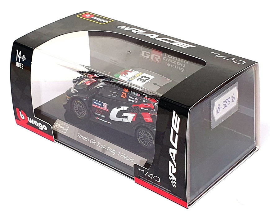 Burago 1/43 Scale 18-38316 - Toyota GR Yaris Rally 1 Hybrid #33 Evans/Martin