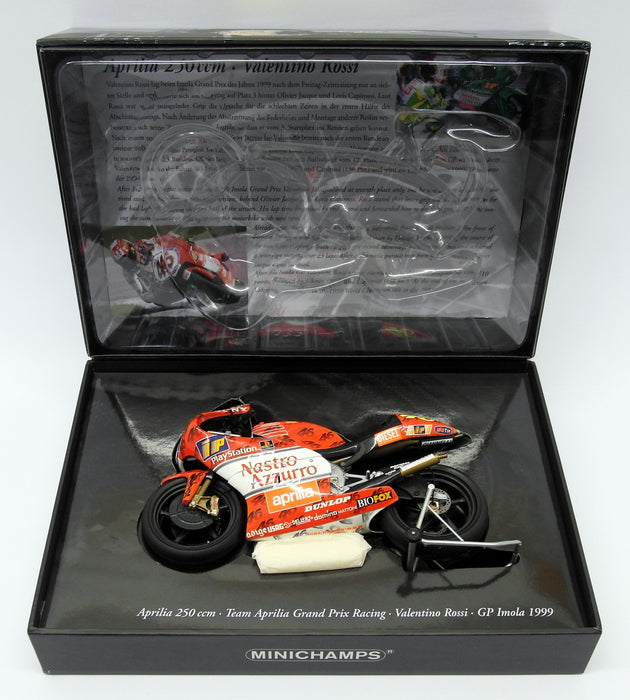 Minichamps 1/12 Scale Diecast - 122 990096 Aprilia 250ccm GP Imola 1999 Valentino Rossi