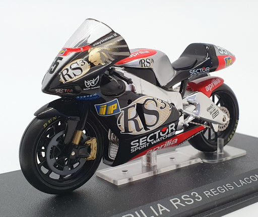 Ixo Models 1/24 Scale IB30 - Aprilia RS3 - #55 R.Laconi - Black/Silver