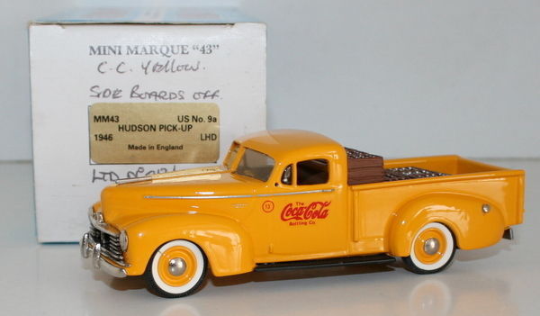 MINIMARQUE 43 - US9A - 1946 HUDSON PICK UP - THE COCA COLA BOTTLING CO