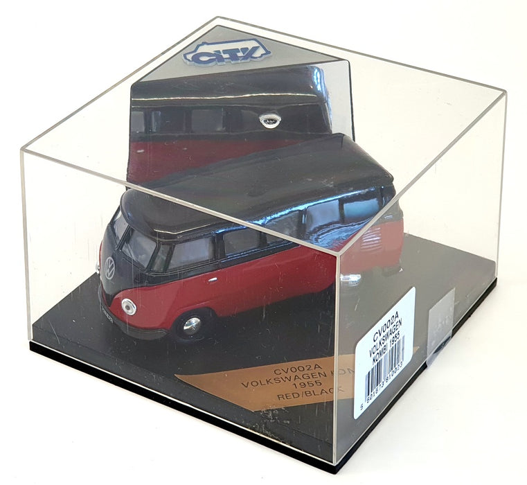 City 1/43 Scale CV002A - 1955 Volkswagen Kombi - Red/Black