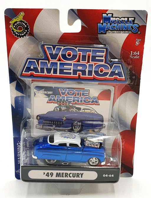 Muscle Machines 1/64 Scale Diecast 71151 04-64 - 1949 Mercury Blue