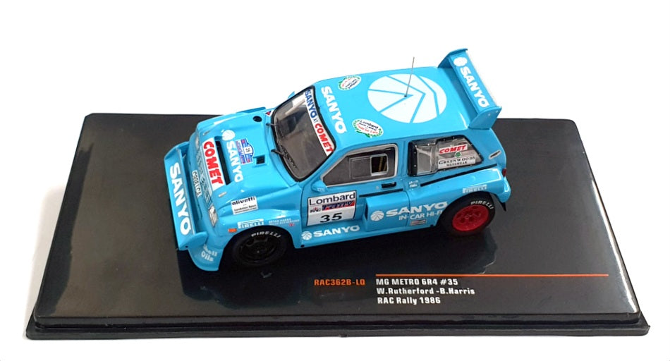 Ixo Models 1/43 Scale RAC362B-LQ - MG Metro 6R4 RAC Rally 1986 - Blue