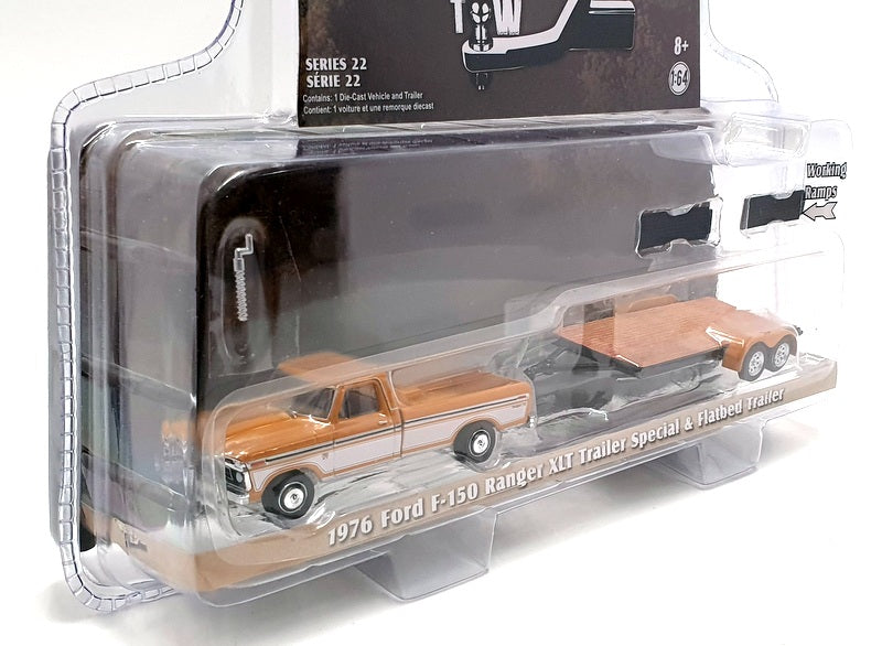 Greenlight 1/64 Scale 32220-B 1976 Ford F-150 Ranger XLT Special & Trailer