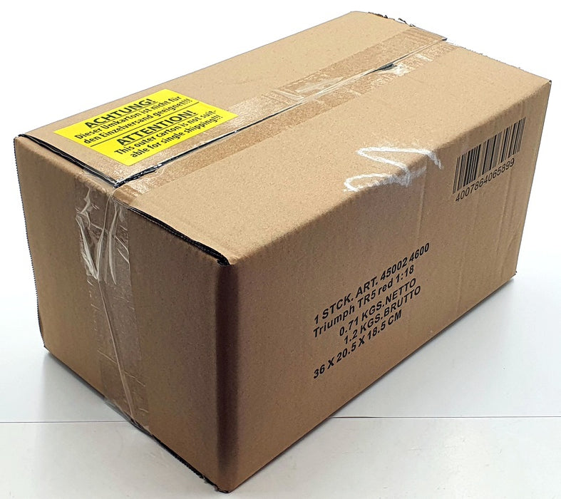 Schuco 1/18 Scale Diecast 45 002 4600 - Triumph TR5 - Red