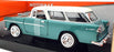 MotorMax 1/24 Scale Model Car 73248 - 1955 Chevrolet Bel Air Nomad - Met Green