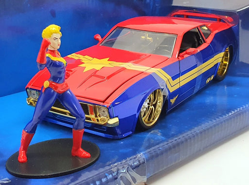 Jada 1/24 Scale Model Car 31193 - 1973 Ford Mustang Mach 1 Captain Marvel