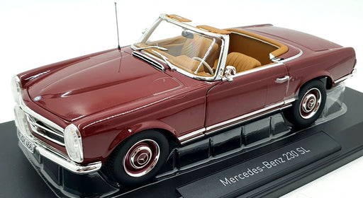 Norev 1/18 Scale 183766 - Mercedes-Benz 230 SL 1963 - Dark Red