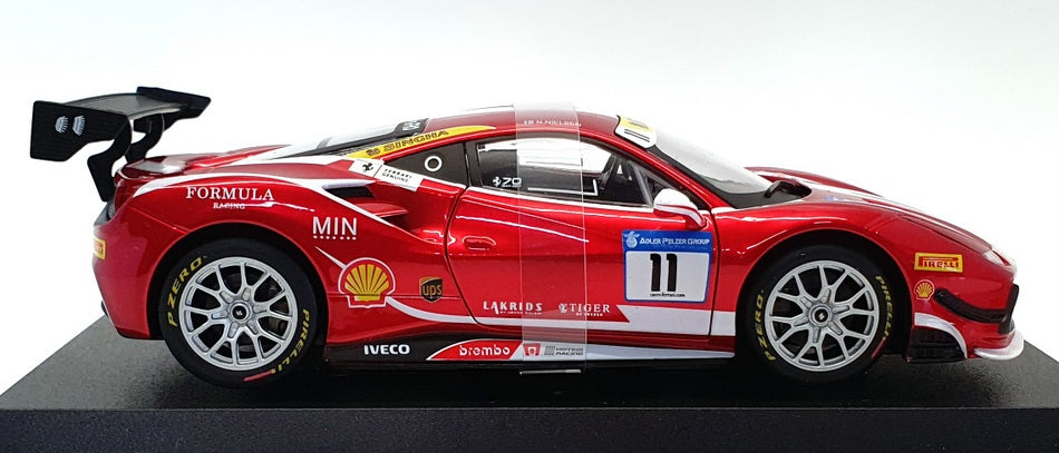 Burago 1/24 Scale 18-26308 - Ferrari 488 Formula Racing 2017 - Red #11