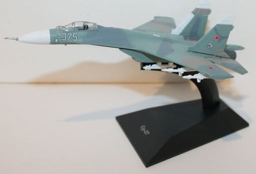 1:160 Scale Diecast Russian Fighter Plane Model - Sukhoi Su-27 Flanker Display