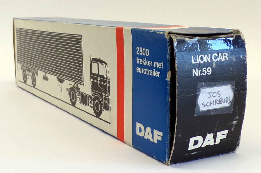 Lion Toys 1/50 Scale Truck No.59 - DAF 2800 Trekker Eurotrailer - Jos Schreurs