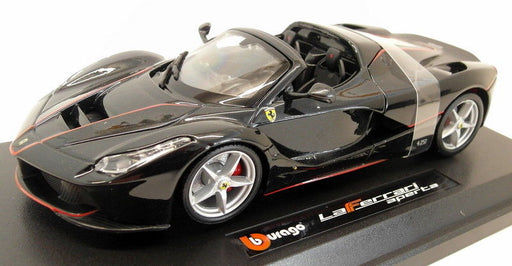 Burago 1/24 Scale Diecast - 18-26022 Ferrari LaFerrari Aperta Black