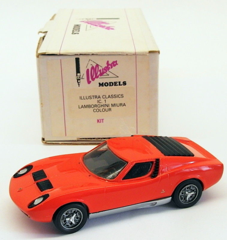 Illustra Models 1/43 Scale Built Kit IC1 - Lamborghini Miura - Red