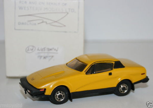 WESTERN MODELS MIKE STEPHENS 1st PROTOTYPE MODEL - WESTERN - TRIUMPH TR7 -YELLOW