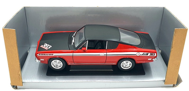 Road Signature 1/18 Scale Diecast - 92179 1969 Plymouth Barracuda - Red/Black