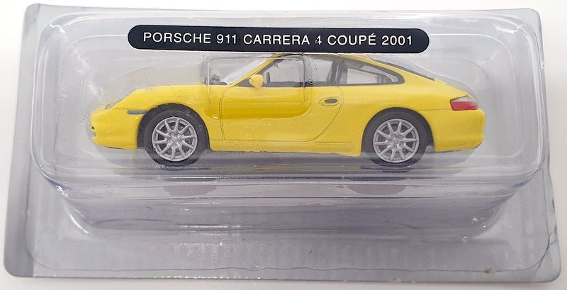Deagostini 1/43 Scale COD 030 - 2001 Porsche 911 Carrera 4 Coupe - Yellow