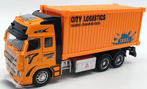 Kandy Toys 20cm Long TY4201 - Container Truck Pull Back And Go - Orange