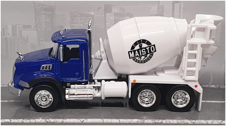 Maisto 11cm Long Diecast 21239 - Mack Cement Mixer Truck - Blue/White