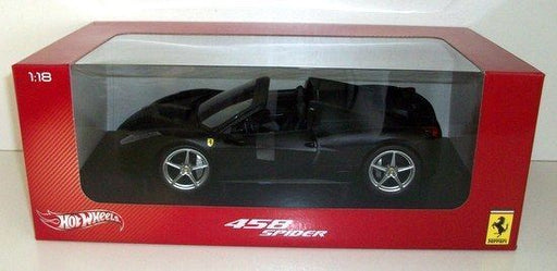 HOT WHEELS 1/18 - X5528 FERRARI 458 SPIDER - MATT BLACK