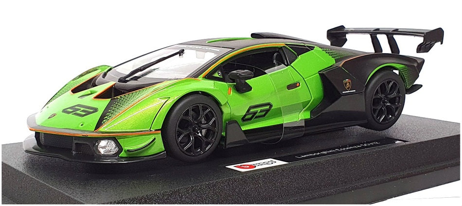 Burago 1/24 Scale 18-28017 - Lamborghini Essenza SCV12 - Black/Green