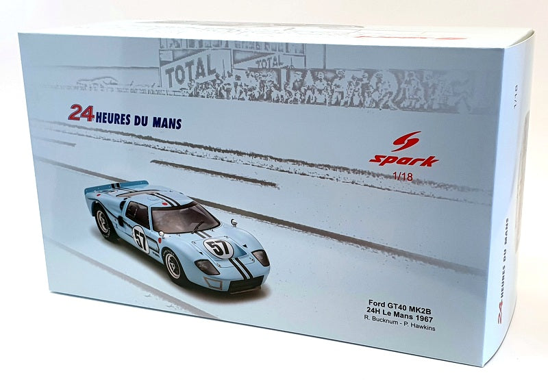 Spark 1/18 Scale 18S471 - 1967 FORD MK2B #57 24H Le Mans R.Bucknum & P.Hawkins