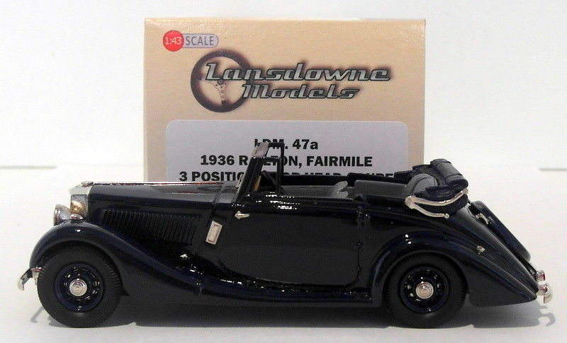 Lansdowne Models 1/43 Scale LDM47A - 1936 Railton Fairmile 3 Position DHC - Blue