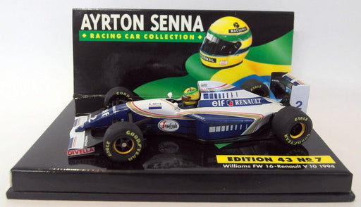 Minichamps 1/43 Scale AS12 43 No.7 Williams FW 16 Renault V10 1994 Ayrton Senna