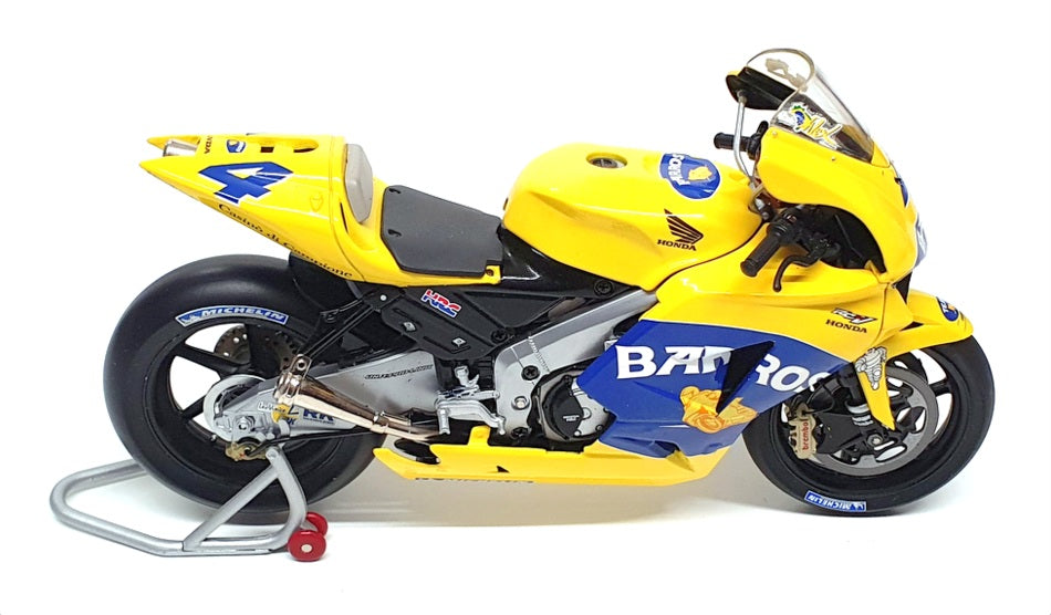 Minichamps 1/12 Scale 122 051004 Honda RC211V A. Barros MotoGP 2005 Yellow/Blue