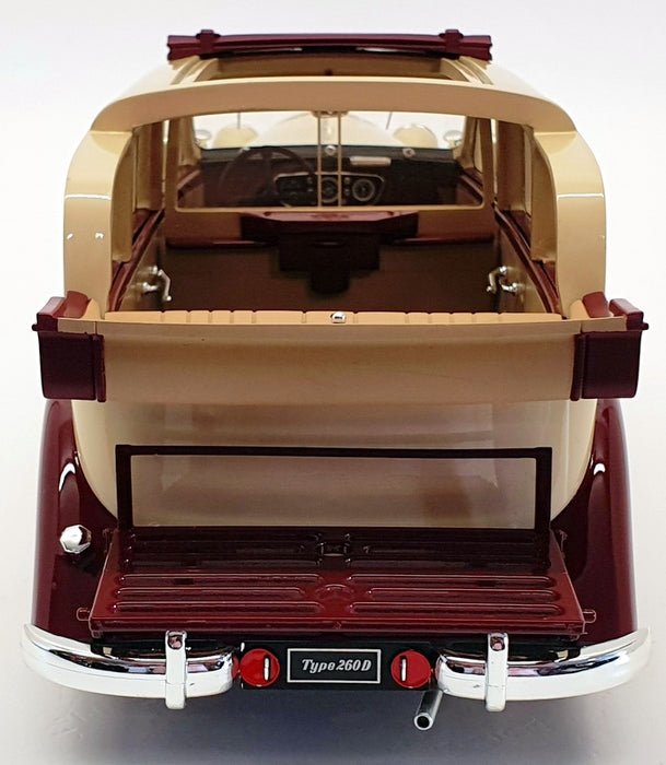 Triple 9 1/18 1800104 - 1936 Mercedes Benz 260D Pullman Landualet - Beige/Red