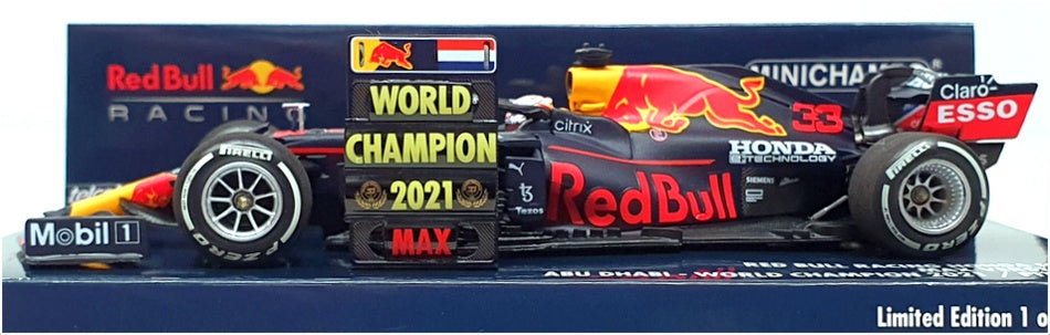 Minichamps 1/43 Scale 410 212333 - F1 Red Bull Honda RB16B WC Verstappen 2021